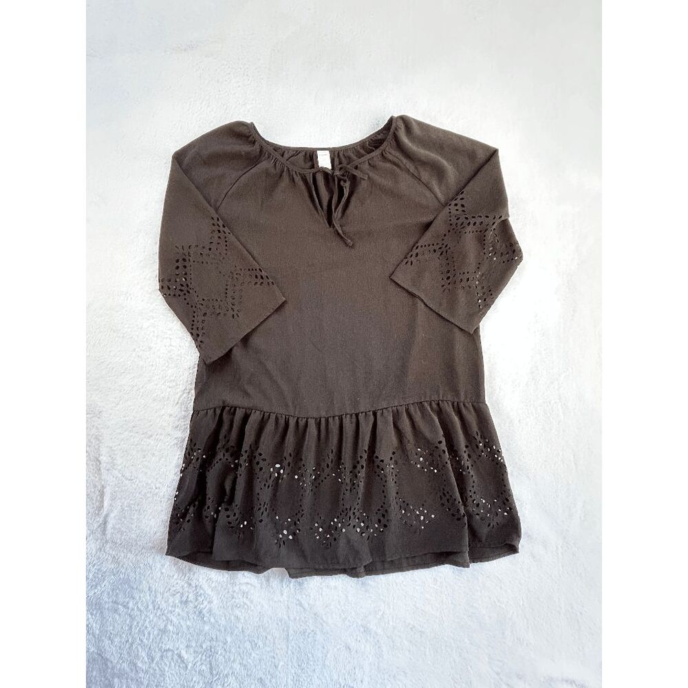 Freshwater Black Basic Size L Dress, Diamon Cutout Designs, Mid Length, Light